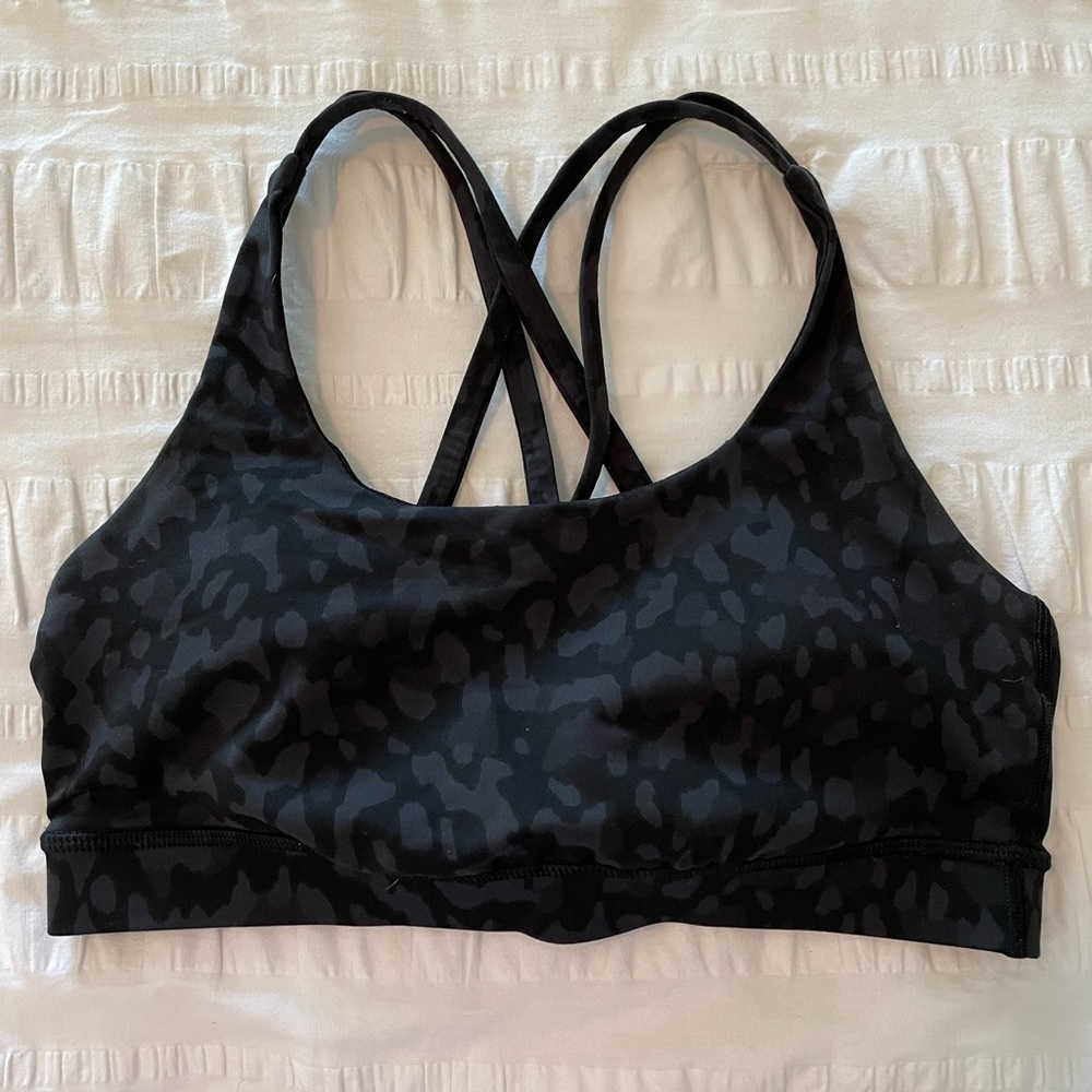 Lululemon Energy Bra Leopard Print Size 6